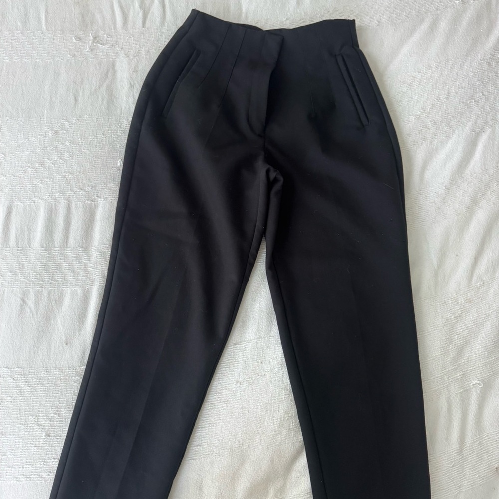 Zara Black High-Waist Dress Pants